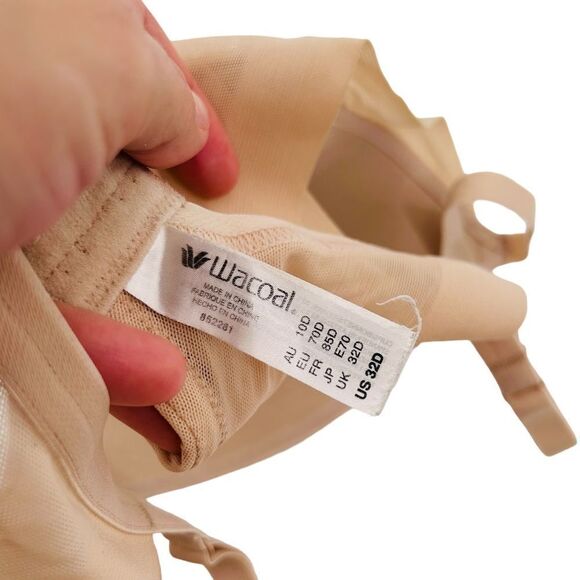 Wacoal beige Ultimate Side Smoother Wire Free T-Shirt Bra size 32D - Picture 4 of 7